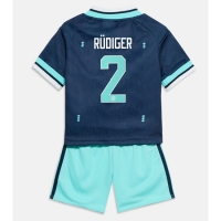 Camiseta Alemania Antonio Rudiger #2 Segunda Equipación Replica Mundial 2026 para niños mangas cortas (+ Pantalones cortos)